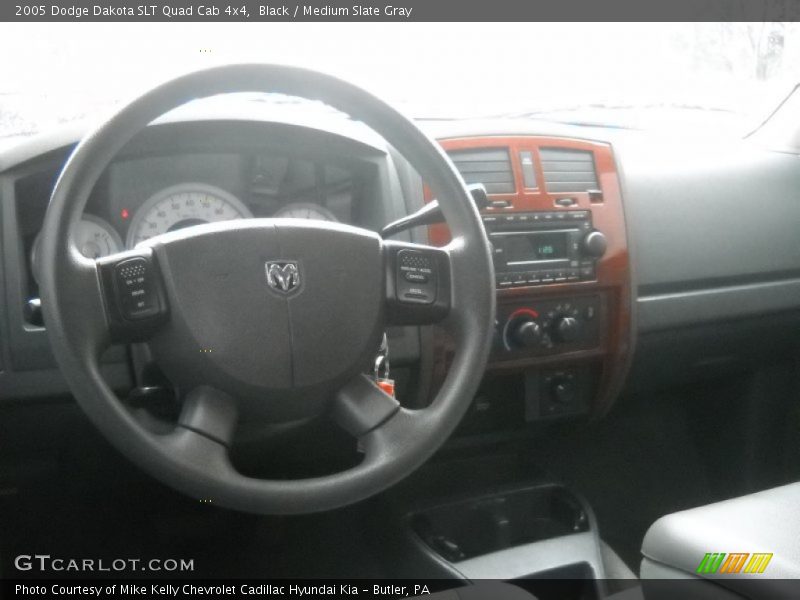 Black / Medium Slate Gray 2005 Dodge Dakota SLT Quad Cab 4x4
