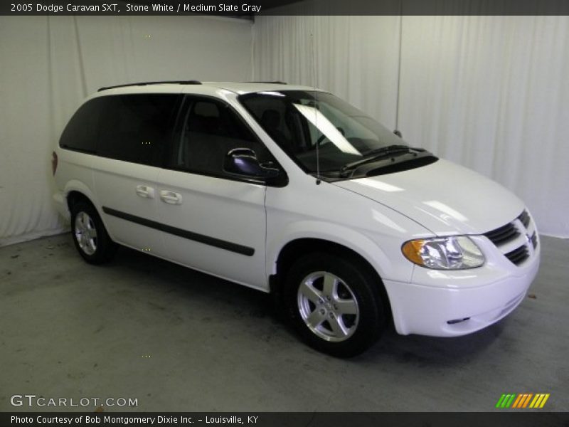 Stone White / Medium Slate Gray 2005 Dodge Caravan SXT