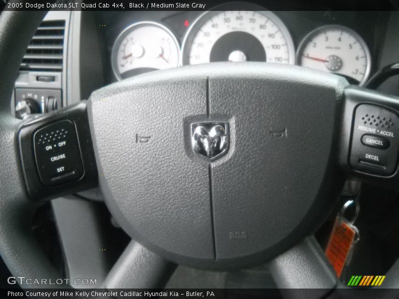 Black / Medium Slate Gray 2005 Dodge Dakota SLT Quad Cab 4x4