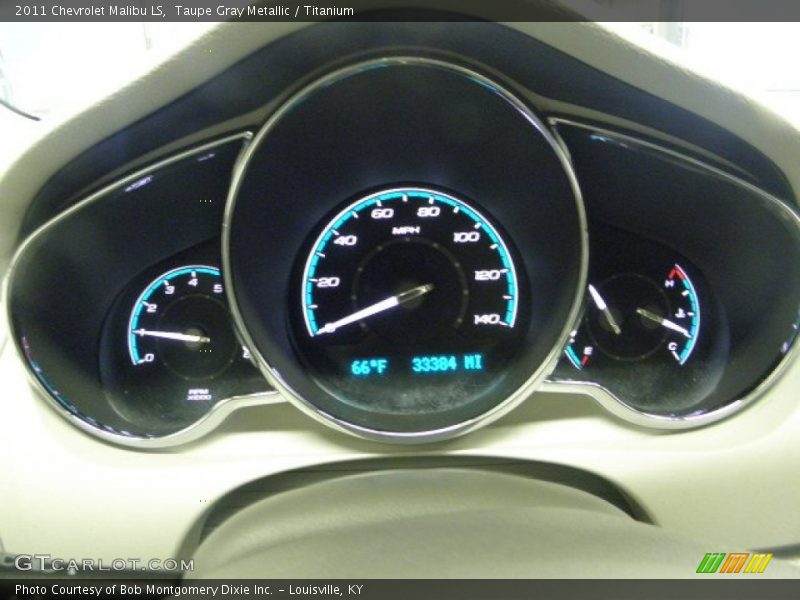 Taupe Gray Metallic / Titanium 2011 Chevrolet Malibu LS