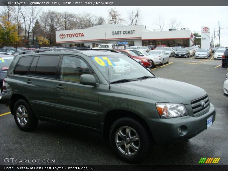 Oasis Green Pearl / Ivory Beige 2007 Toyota Highlander V6 4WD