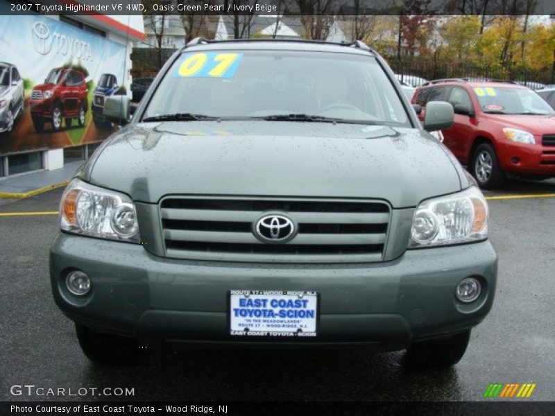 Oasis Green Pearl / Ivory Beige 2007 Toyota Highlander V6 4WD