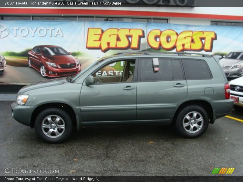 Oasis Green Pearl / Ivory Beige 2007 Toyota Highlander V6 4WD