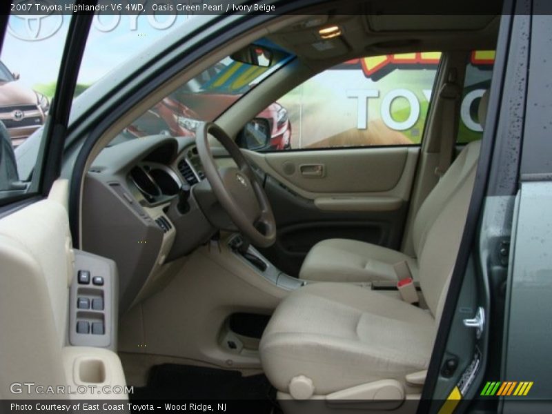 Oasis Green Pearl / Ivory Beige 2007 Toyota Highlander V6 4WD