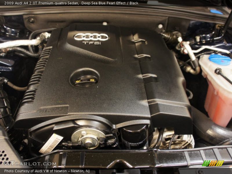 Deep Sea Blue Pearl Effect / Black 2009 Audi A4 2.0T Premium quattro Sedan