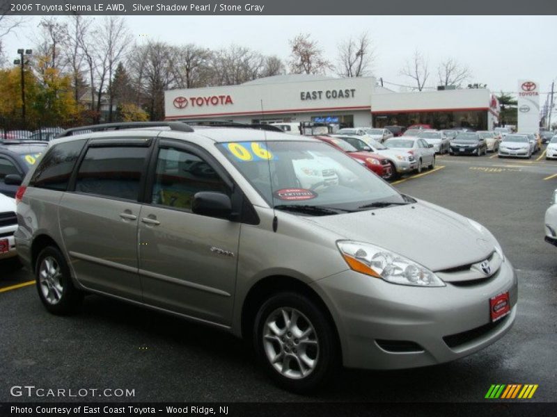Silver Shadow Pearl / Stone Gray 2006 Toyota Sienna LE AWD