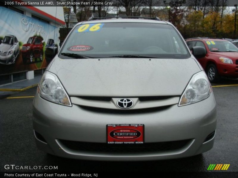 Silver Shadow Pearl / Stone Gray 2006 Toyota Sienna LE AWD