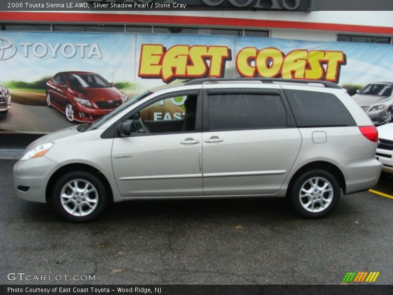 Silver Shadow Pearl / Stone Gray 2006 Toyota Sienna LE AWD