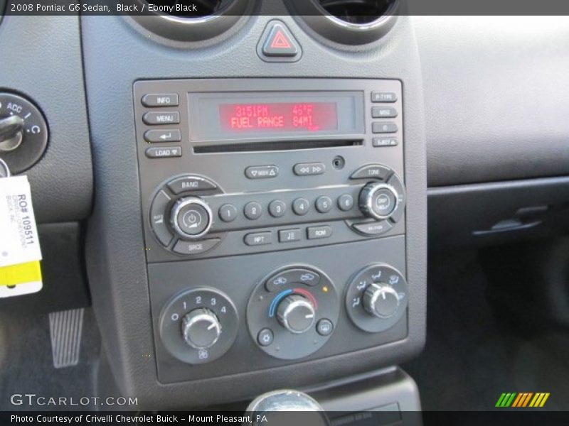 Black / Ebony Black 2008 Pontiac G6 Sedan