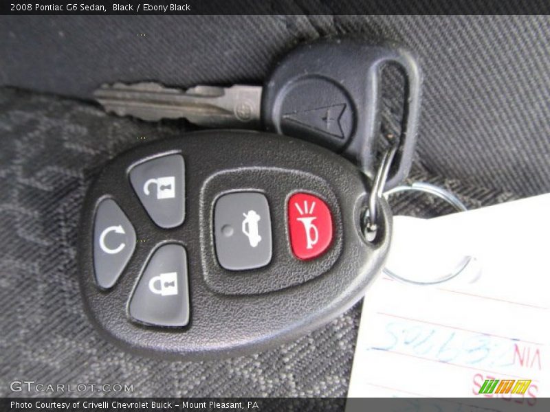 Black / Ebony Black 2008 Pontiac G6 Sedan