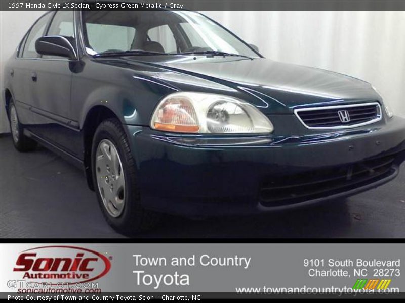 Cypress Green Metallic / Gray 1997 Honda Civic LX Sedan