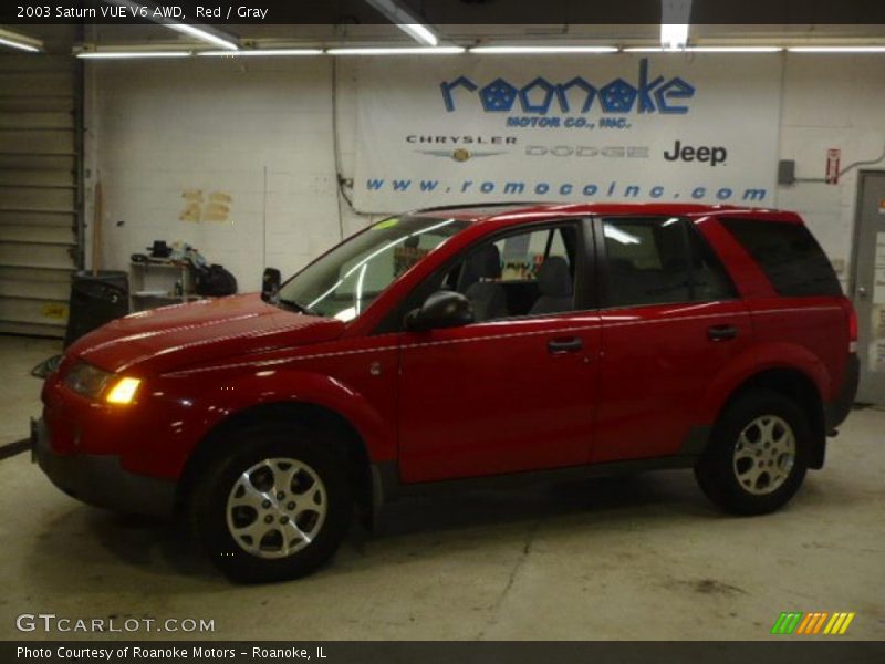 Red / Gray 2003 Saturn VUE V6 AWD