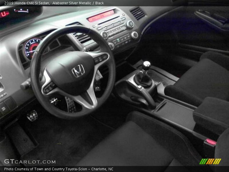 Alabaster Silver Metallic / Black 2009 Honda Civic Si Sedan