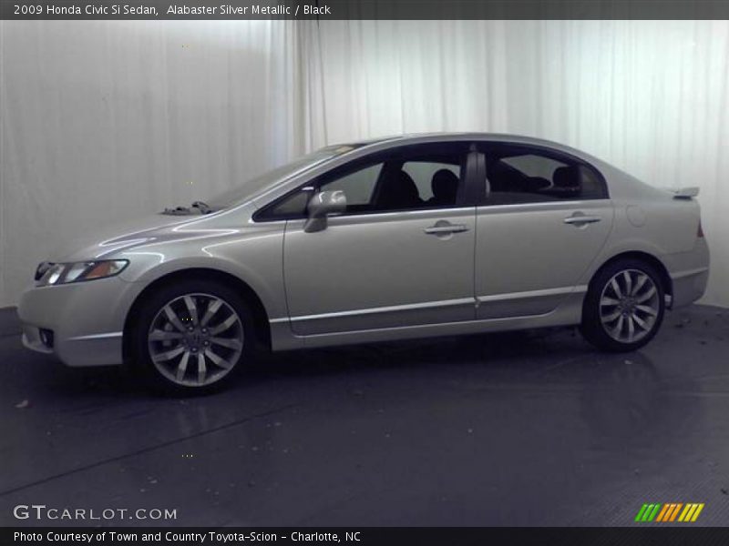 Alabaster Silver Metallic / Black 2009 Honda Civic Si Sedan