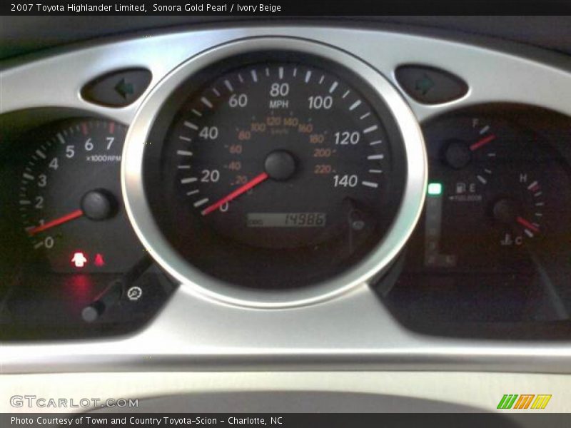 Sonora Gold Pearl / Ivory Beige 2007 Toyota Highlander Limited