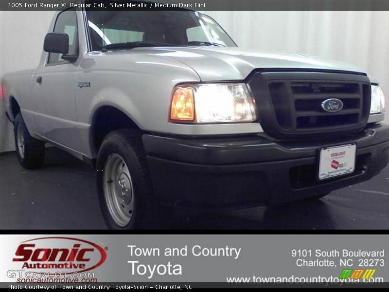 Silver Metallic / Medium Dark Flint 2005 Ford Ranger XL Regular Cab