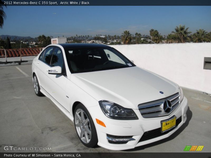 Arctic White / Black 2012 Mercedes-Benz C 350 Sport