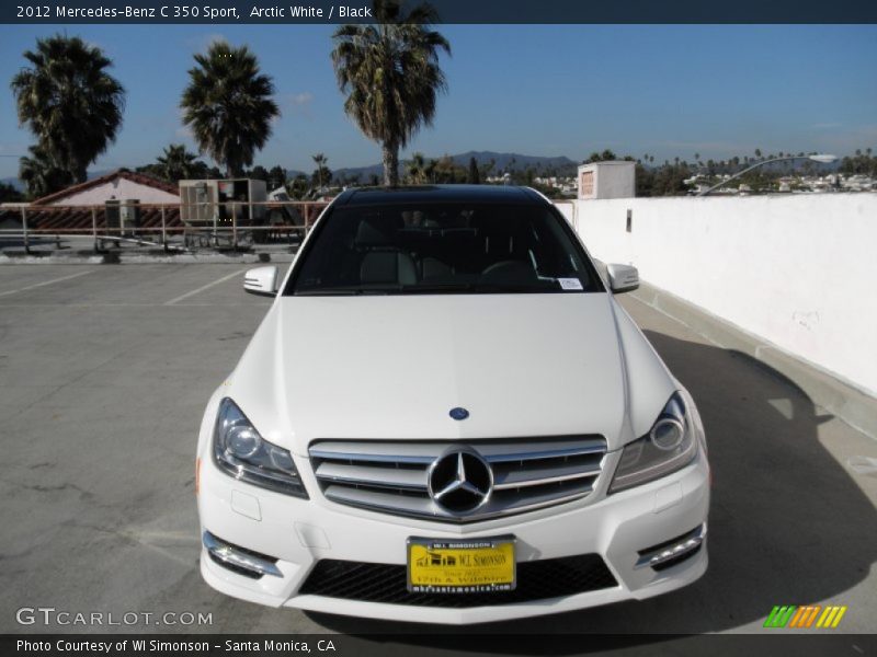 Arctic White / Black 2012 Mercedes-Benz C 350 Sport