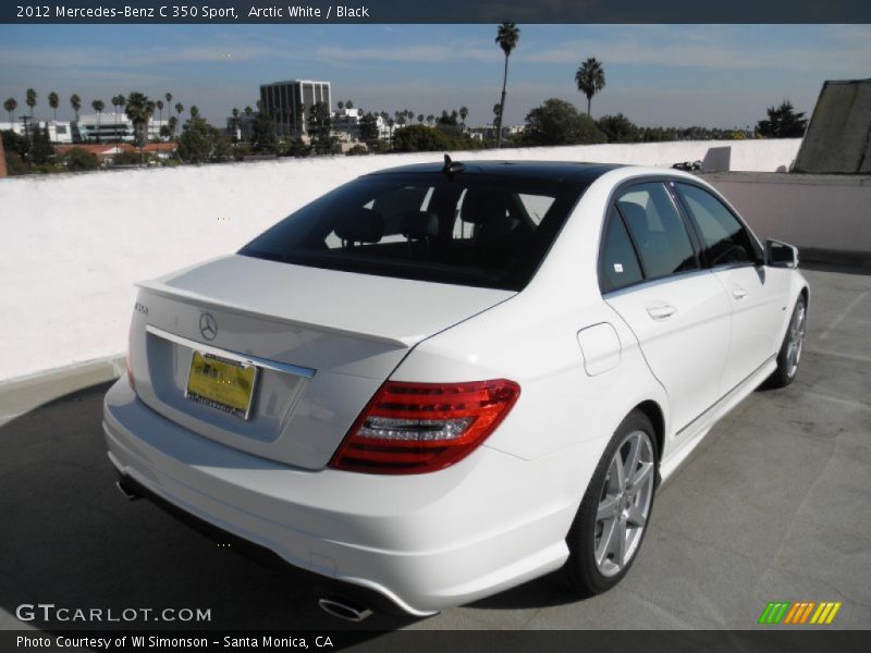 Arctic White / Black 2012 Mercedes-Benz C 350 Sport