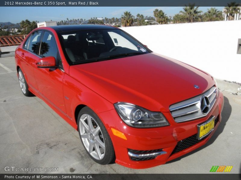 Mars Red / Black 2012 Mercedes-Benz C 350 Sport