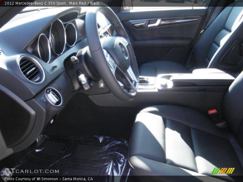 Mars Red / Black 2012 Mercedes-Benz C 350 Sport