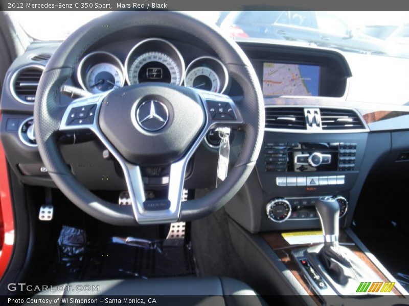 Mars Red / Black 2012 Mercedes-Benz C 350 Sport