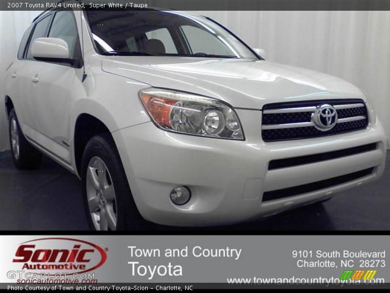 Super White / Taupe 2007 Toyota RAV4 Limited
