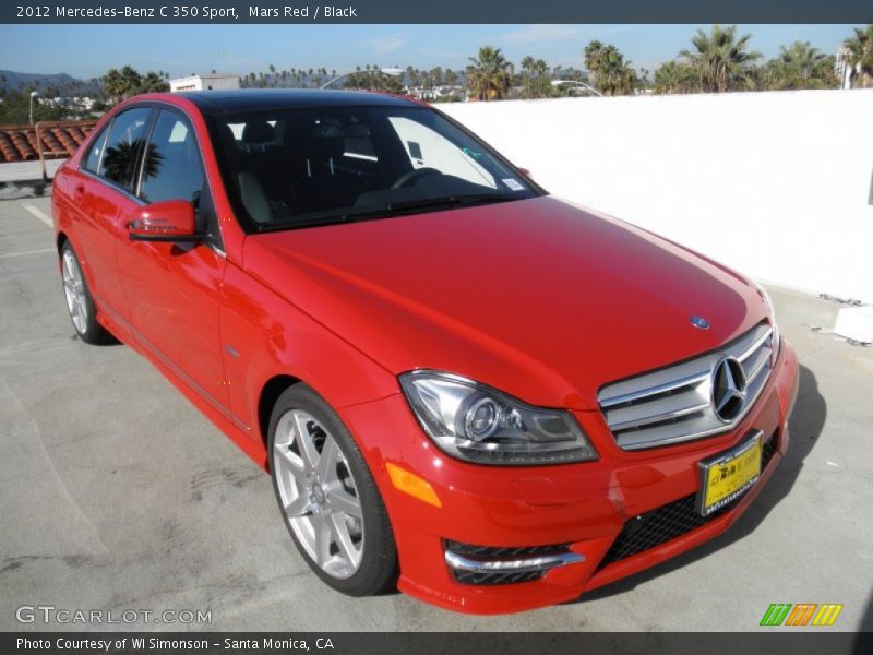 Mars Red / Black 2012 Mercedes-Benz C 350 Sport