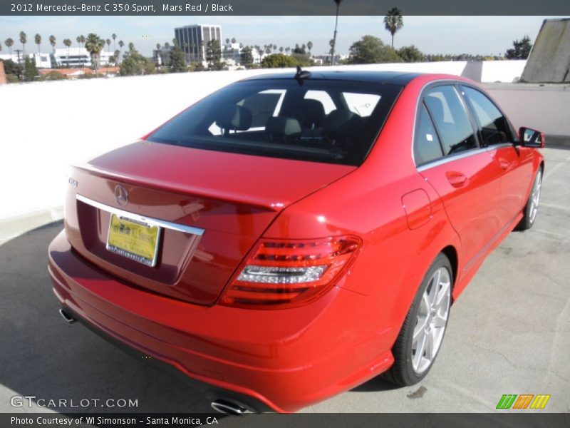 Mars Red / Black 2012 Mercedes-Benz C 350 Sport