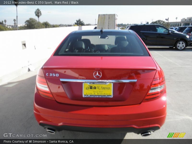 Mars Red / Black 2012 Mercedes-Benz C 350 Sport