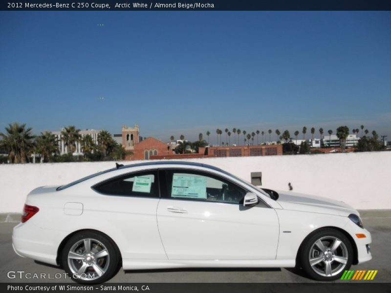 Arctic White / Almond Beige/Mocha 2012 Mercedes-Benz C 250 Coupe