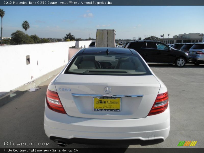 Arctic White / Almond Beige/Mocha 2012 Mercedes-Benz C 250 Coupe