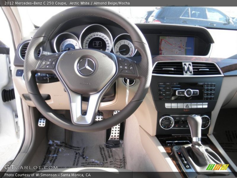 Arctic White / Almond Beige/Mocha 2012 Mercedes-Benz C 250 Coupe
