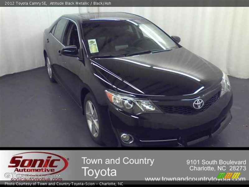 Attitude Black Metallic / Black/Ash 2012 Toyota Camry SE