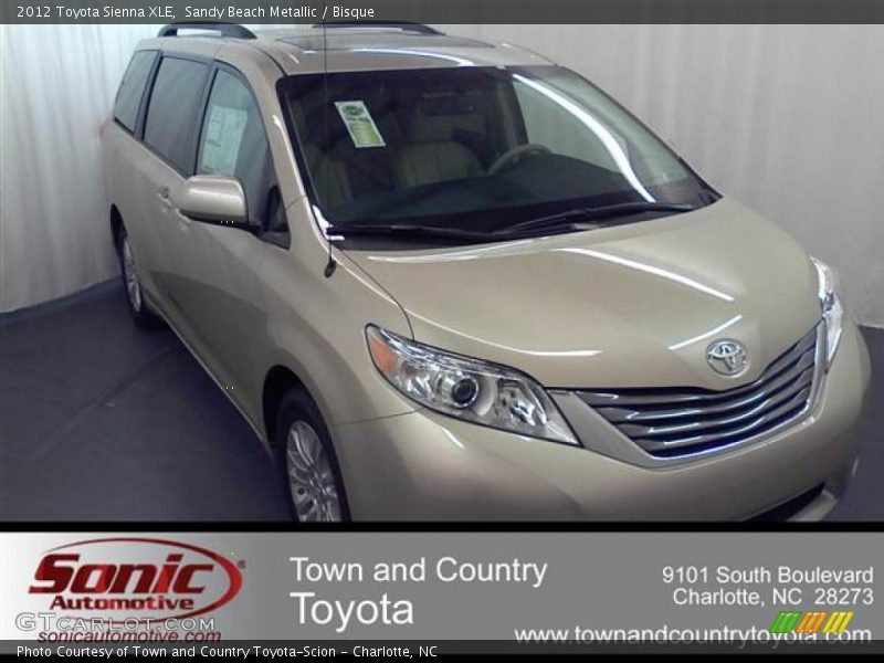 Sandy Beach Metallic / Bisque 2012 Toyota Sienna XLE