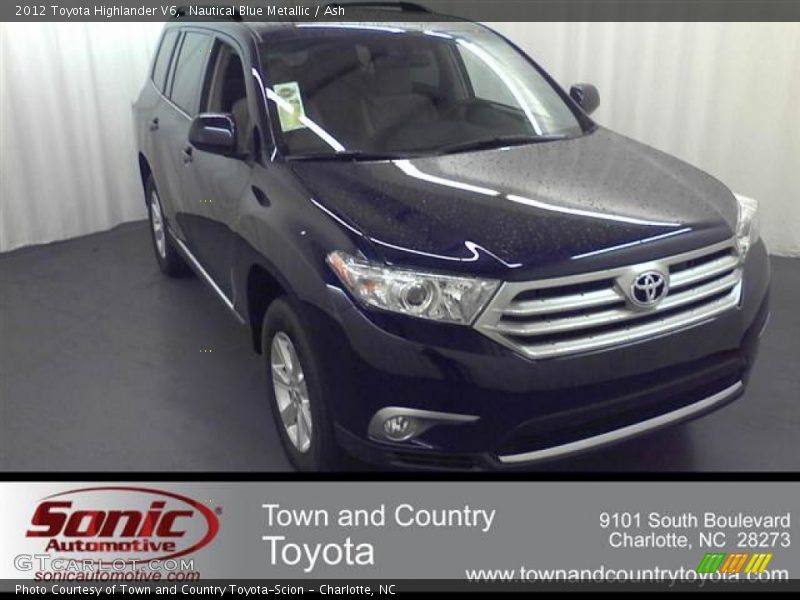 Nautical Blue Metallic / Ash 2012 Toyota Highlander V6