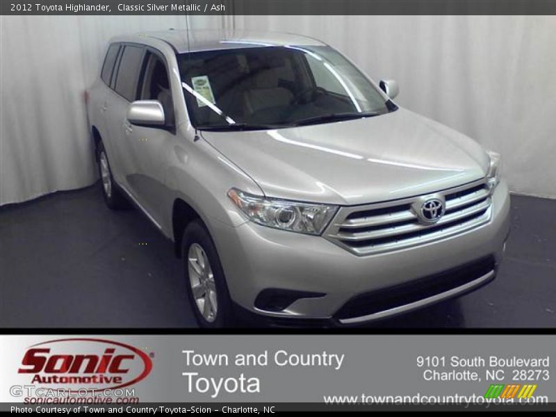 Classic Silver Metallic / Ash 2012 Toyota Highlander
