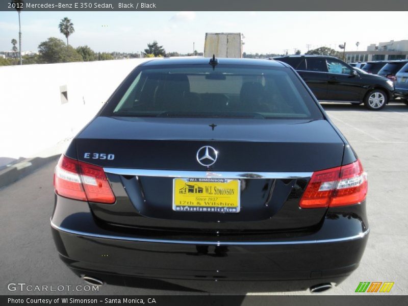 Black / Black 2012 Mercedes-Benz E 350 Sedan