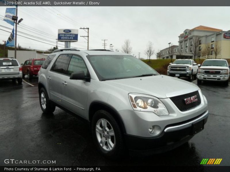 Quicksilver Metallic / Ebony 2009 GMC Acadia SLE AWD