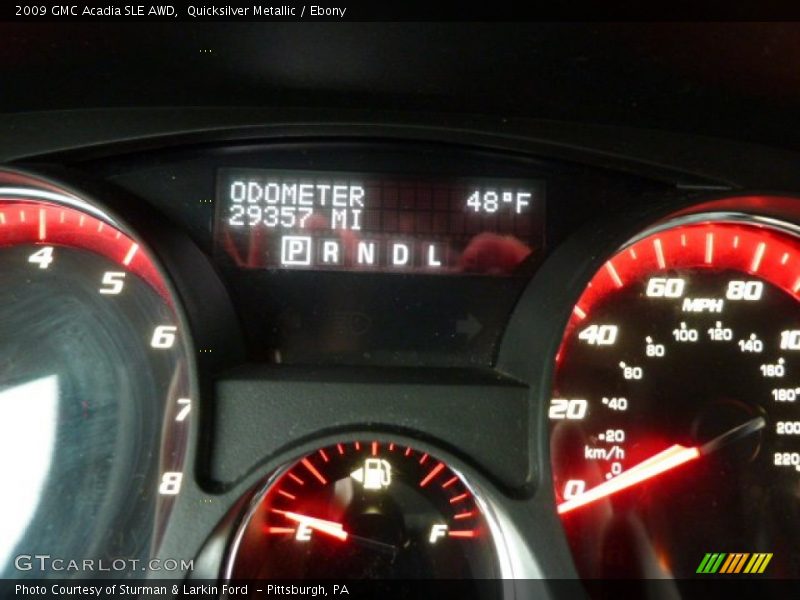 Quicksilver Metallic / Ebony 2009 GMC Acadia SLE AWD