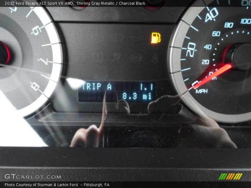 Sterling Gray Metallic / Charcoal Black 2012 Ford Escape XLT Sport V6 AWD