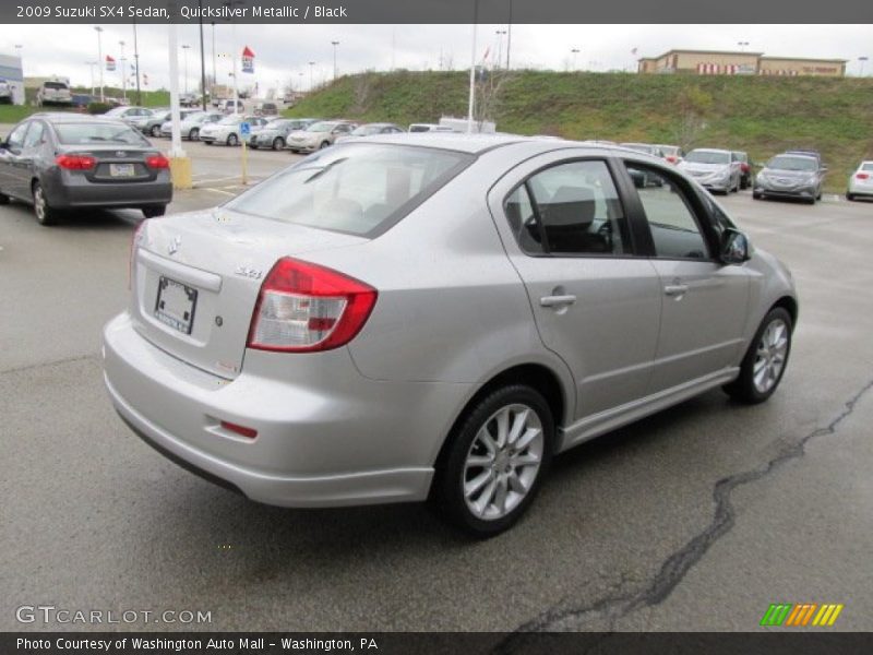 Quicksilver Metallic / Black 2009 Suzuki SX4 Sedan