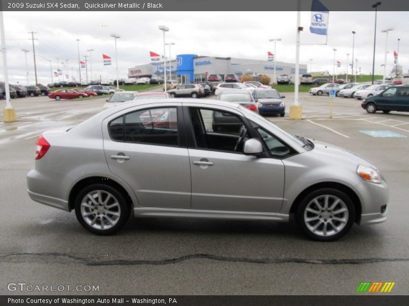 Quicksilver Metallic / Black 2009 Suzuki SX4 Sedan