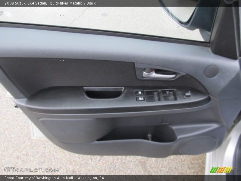 Quicksilver Metallic / Black 2009 Suzuki SX4 Sedan
