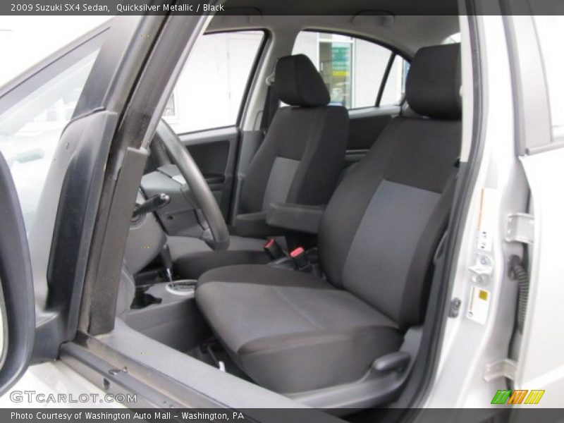 Quicksilver Metallic / Black 2009 Suzuki SX4 Sedan