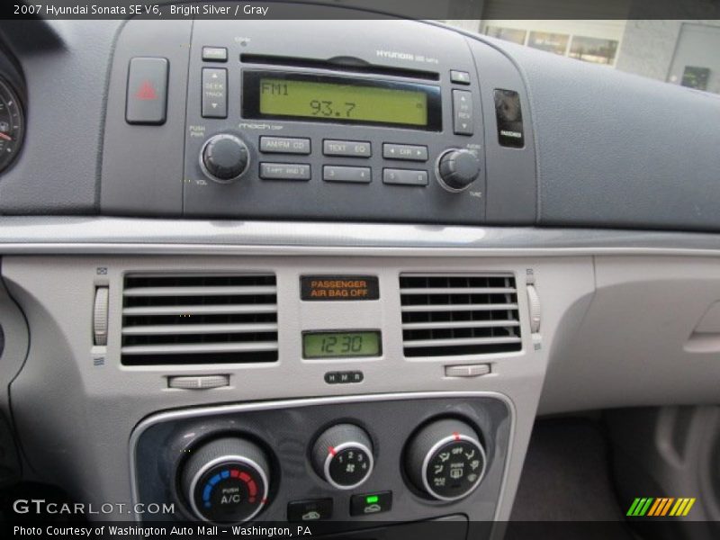 Bright Silver / Gray 2007 Hyundai Sonata SE V6