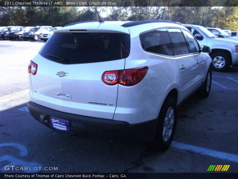 White / Dark Gray/Light Gray 2011 Chevrolet Traverse LT AWD