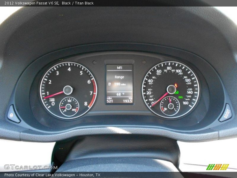  2012 Passat V6 SE V6 SE Gauges