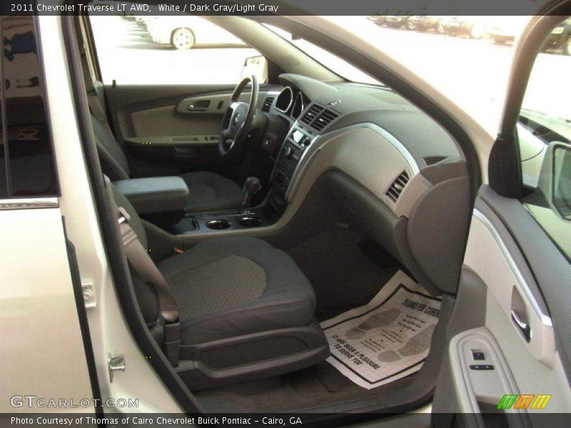 White / Dark Gray/Light Gray 2011 Chevrolet Traverse LT AWD