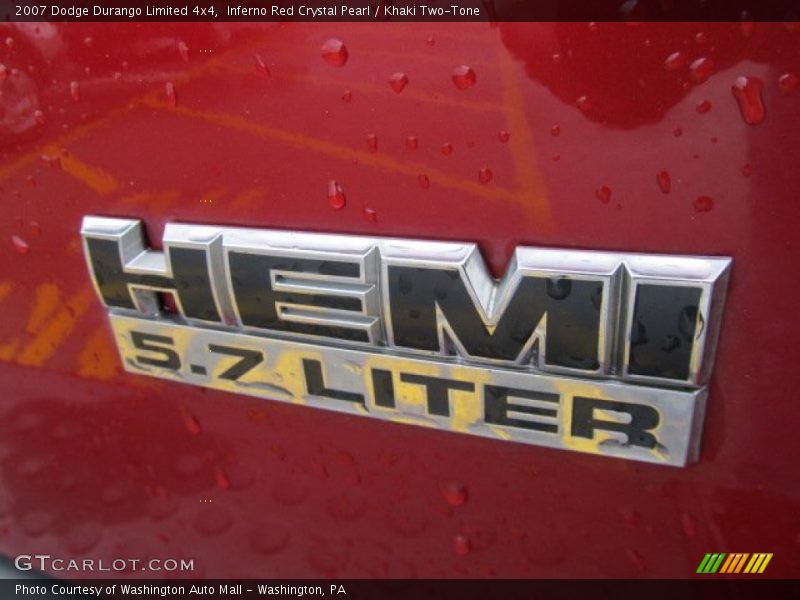 HEMI 5.7 Liter badge - 2007 Dodge Durango Limited 4x4